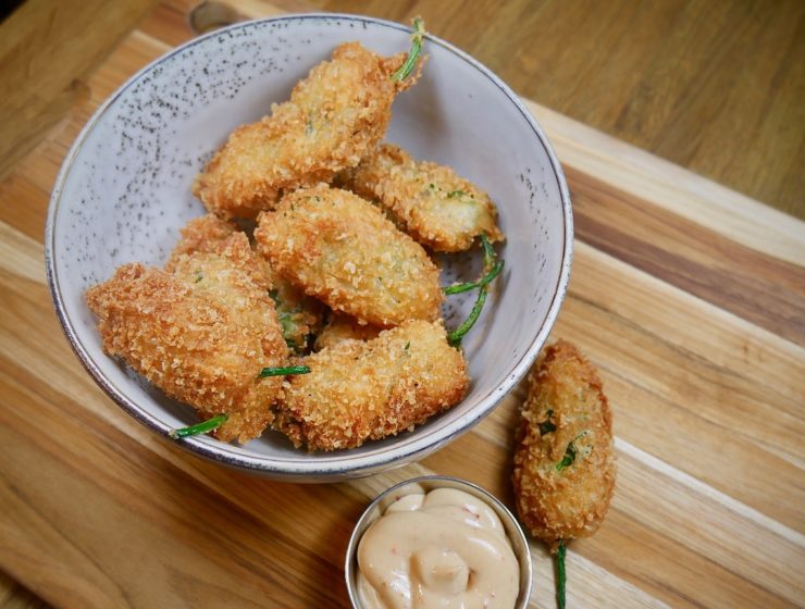 Friterade Hot and Cheezy Padrones recept Arnes mat